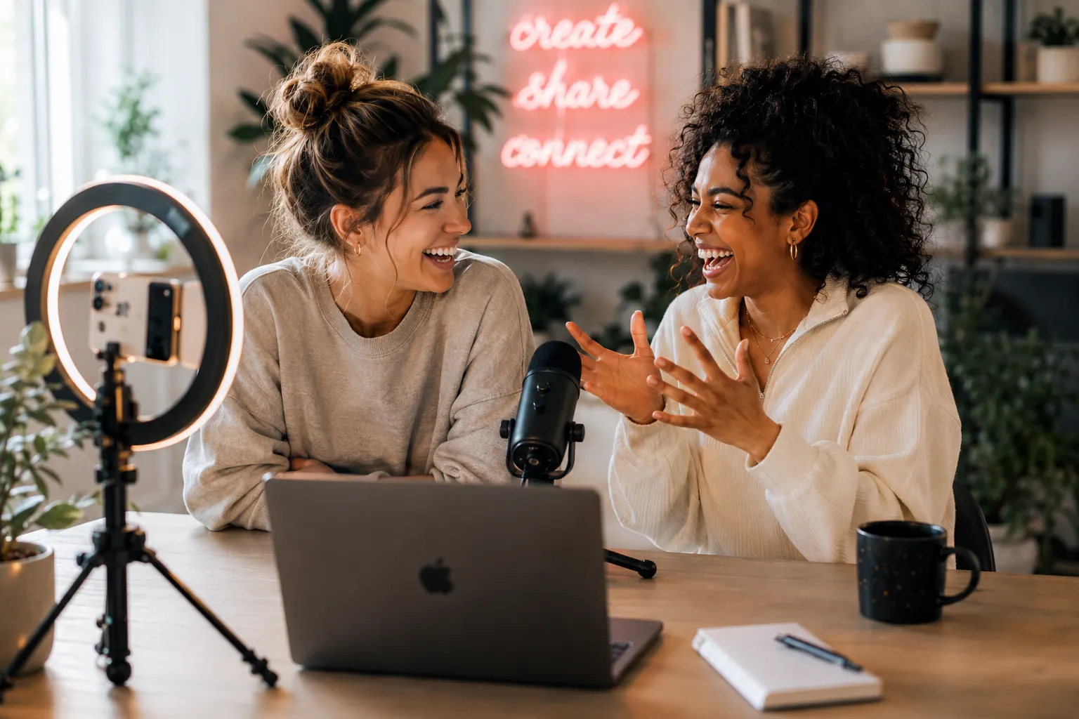Podcast creators at work