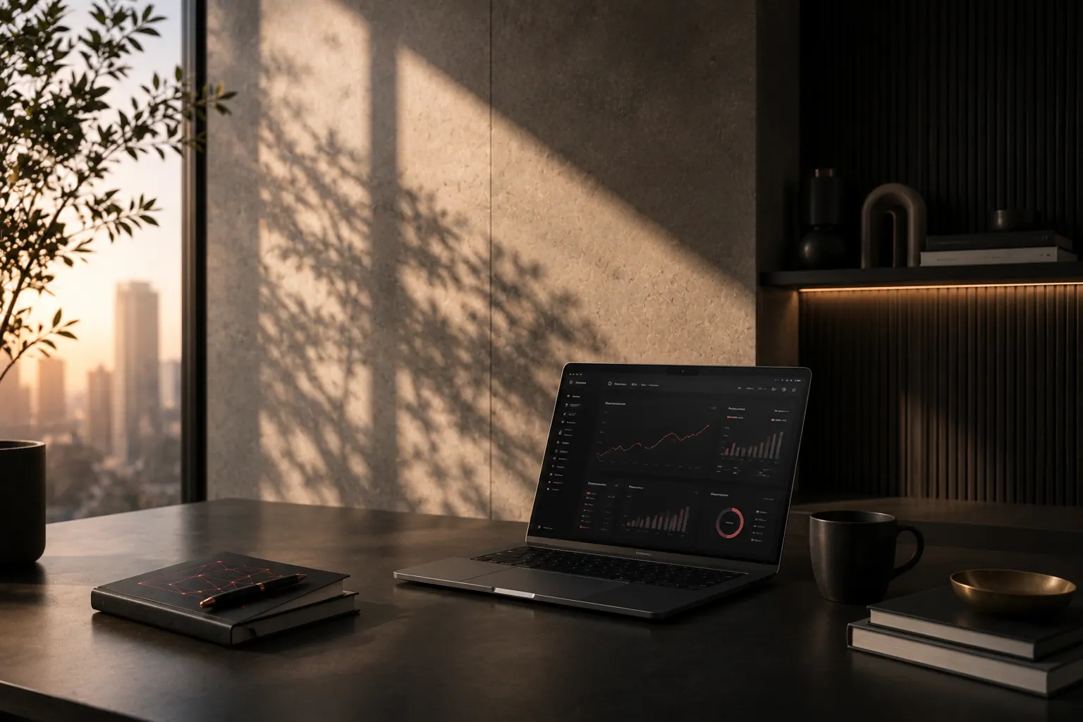 A dark analytics dashboard — data without interpretation